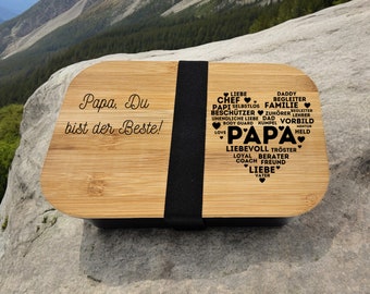 Brotdose für Papa -  Papa Du bist der Beste - Brotzeitdose für Papa  Vatertagsgeschenk  Geburtstagsgeschenk Papa Geschenkidee von Druckerino