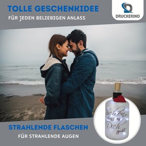 LED Flaschenlicht Leuchtflasche Schön, dass es Dich gibt, Geschenk freundin, Geschenke für Frauen, schöne Geschenkidee für Freunde, Weihnachtsgeschenk