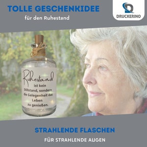 Flaschenlicht, Geschenk zur Rente, Geschenk zum Ruhestand, Geschenk Rente, Geschenke zur Rente, Geschenk Rentner, Geschenke für Rentner, originelle geschenke zur rente, ruhestand geschenk, Leuchtflasche Ruhestand, Leuchtflasche Rente