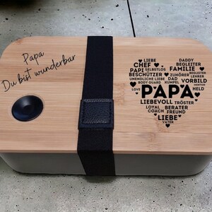Brotdose, Lunchbox Papa Geschenk für Papa, Weihnachtsgeschenk Papa, Geburtstagsgeschenk Papa, Vatertagsgeschenk, Bentobox, Vesperbox Papa
