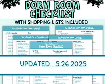 College Dorm Room Essentials Checklist (PDF)