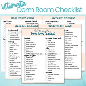 Ultimate College Dorm Room Checklist for First Year Freshman for Parents and Students