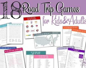 Road Trip Games for Kids & Adults: Activity Bundle (PDF)