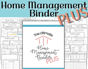 Home Management Binder PLUS: Printable Planner (Digital Download)