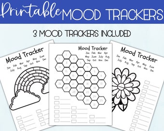Printable Monthly Mood Tracker | Bullet Journal Tracker | Bujo insert | Happy Planner Inserts
