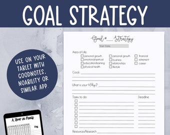 Goal Strategy Worksheet: Printable Goal Planner (PDF Download)