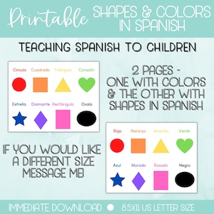 Educational Shapes in Spanish | Educational Colors in Spanish | Learn Colors in Spanish | Learn Shapes in Spanish | English to Spanish
