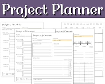 Project Planner Printable: Work, Business, Home Renovations (PDF Download)
