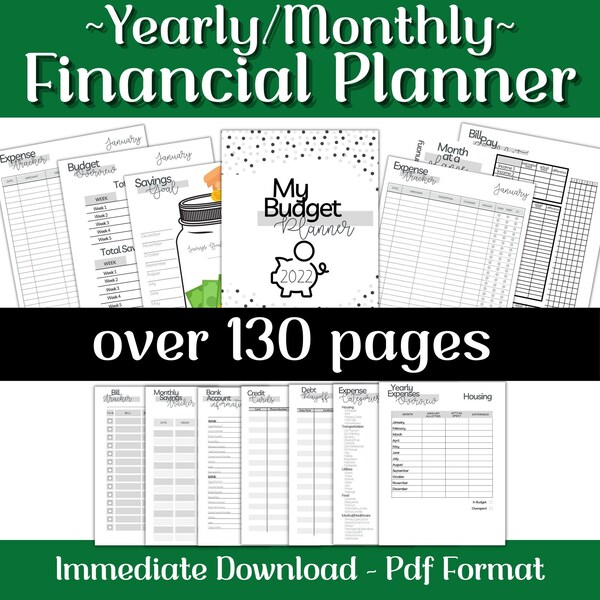 Monthly Budget Planner: Printable Finance Journal (Digital Download)