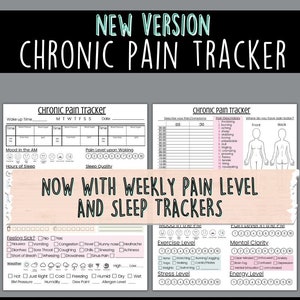 The Original Chronic Daily Pain Tracker, Daily Pain Log, Fibromyalgia Symptoms, Chronic Fatigue Syndrome, MS Symptoms, Multiple Sclerosis