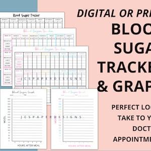 Blutzucker-Tracker, Glukose-Tracker, Diabetes-Log, Wöchentlicher Zucker-Tracker, Glukose-Log, Blutzucker-Diagramm