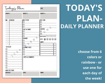 Daily Productivity Planner: Today's Plan, To-Do List (PDF)