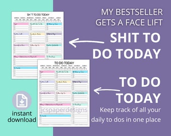 ADHD Daily Planner: To-Do List, Task & Work Organizer (Digital Download)