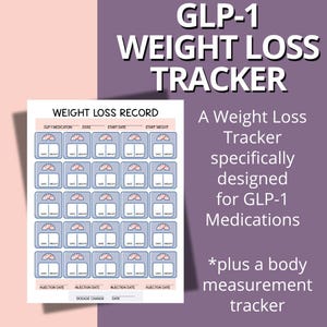Glp1 Weight and Measurement Tracker - Etsy