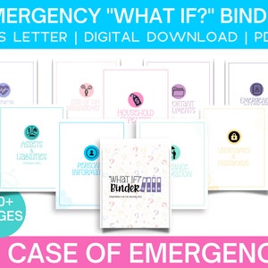 In Case of Emergency Binder, What If Binder Planner, End of Life, Funeral Arrangements, Life Planner, Legacy Planner