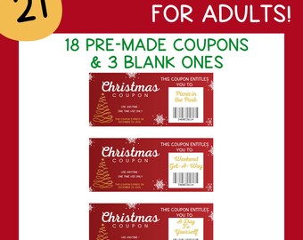 Cupones de Navidad para parejas / Regalos navideños para parejas / Descarga PDF