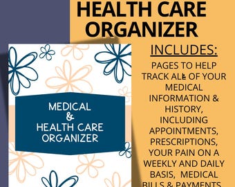 Medical Binder | Health Tracker | Chronic Illness Organizer | Medication Log | Doctor Visit Summary | Instant Download