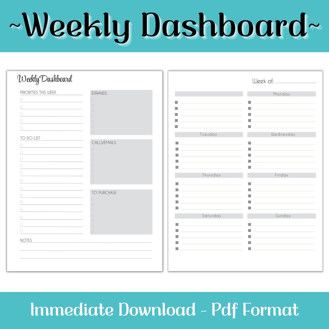 Happy Planner Dashboard Printable, Happy Planner Dashboard Layout ...