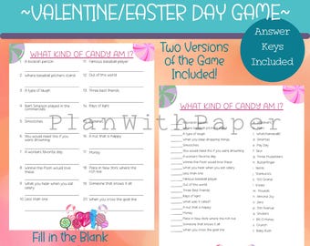 Valentine's Day Candy Game: Printable Party Activity (PDF)