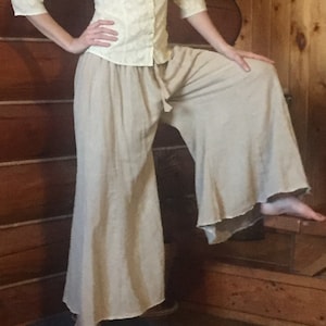 Hemp Palazzo Pants with Pockets