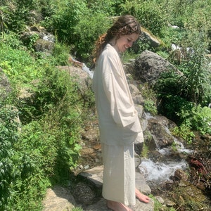 Bamboo Cotton Jacket with Pockets, 100% Bamboo