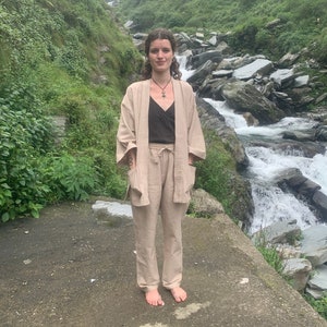 Hemp Jacket and Pants with Pockets, 100% Hemp