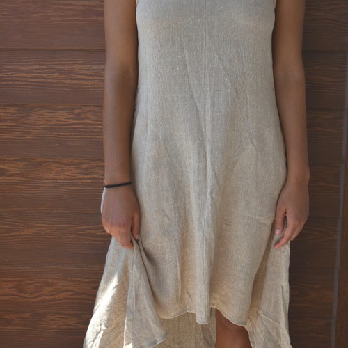 Hemp Dress Hemp Summer Dress Short Spaghetti Strap Dress Etsy