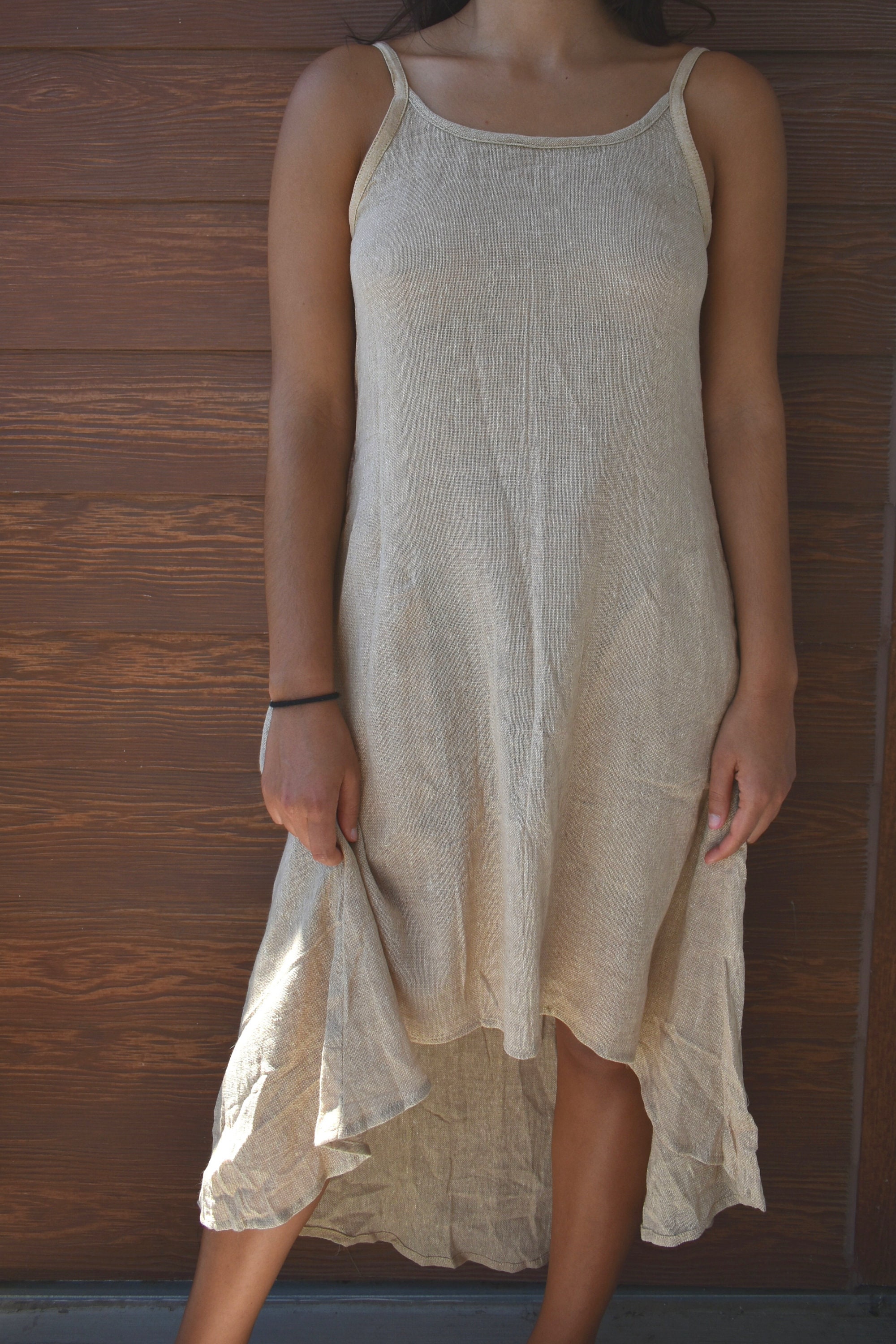 Hemp Dress Hemp Summer Dress Short Spaghetti Strap Dress Etsy