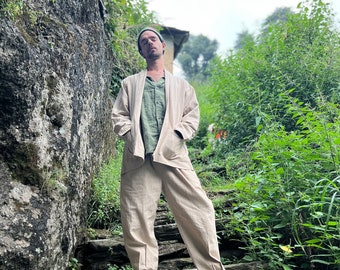 Hemp Jacket with Front Pockets, 100% Hemp.