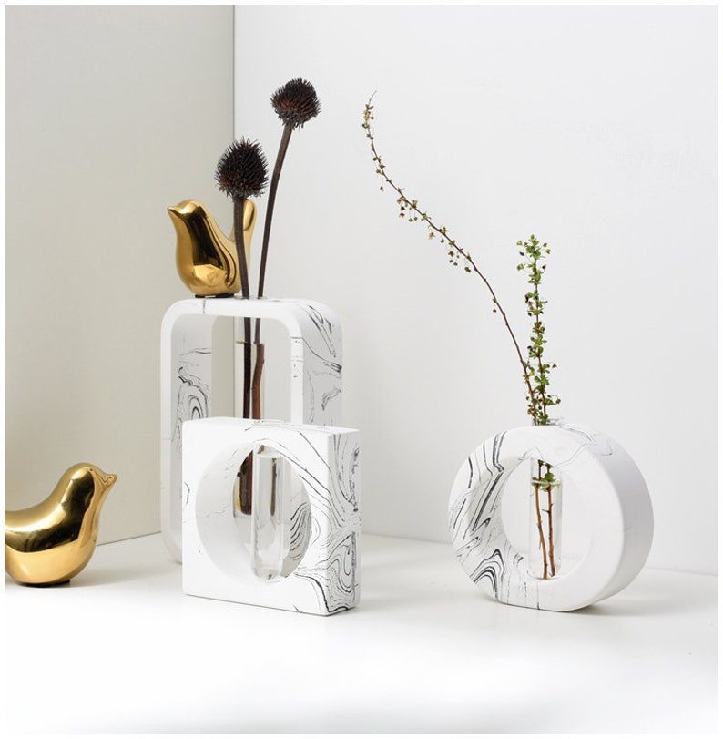 Cement Test Tube Vase for Home Decoration/ Concrete Vase/ Etsy