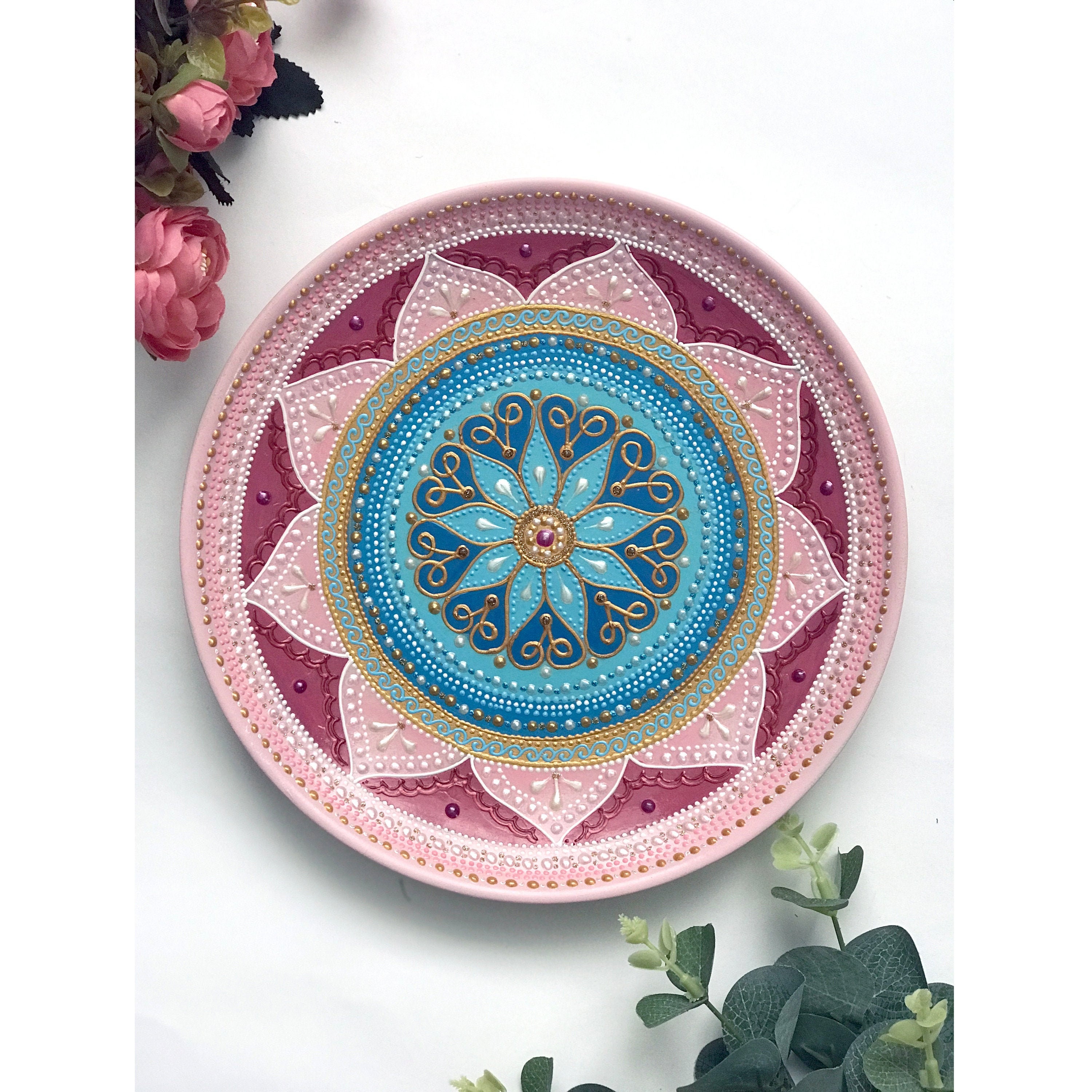 Decorative plate Wall home decor Kitchen decor Wall hanging Etsy