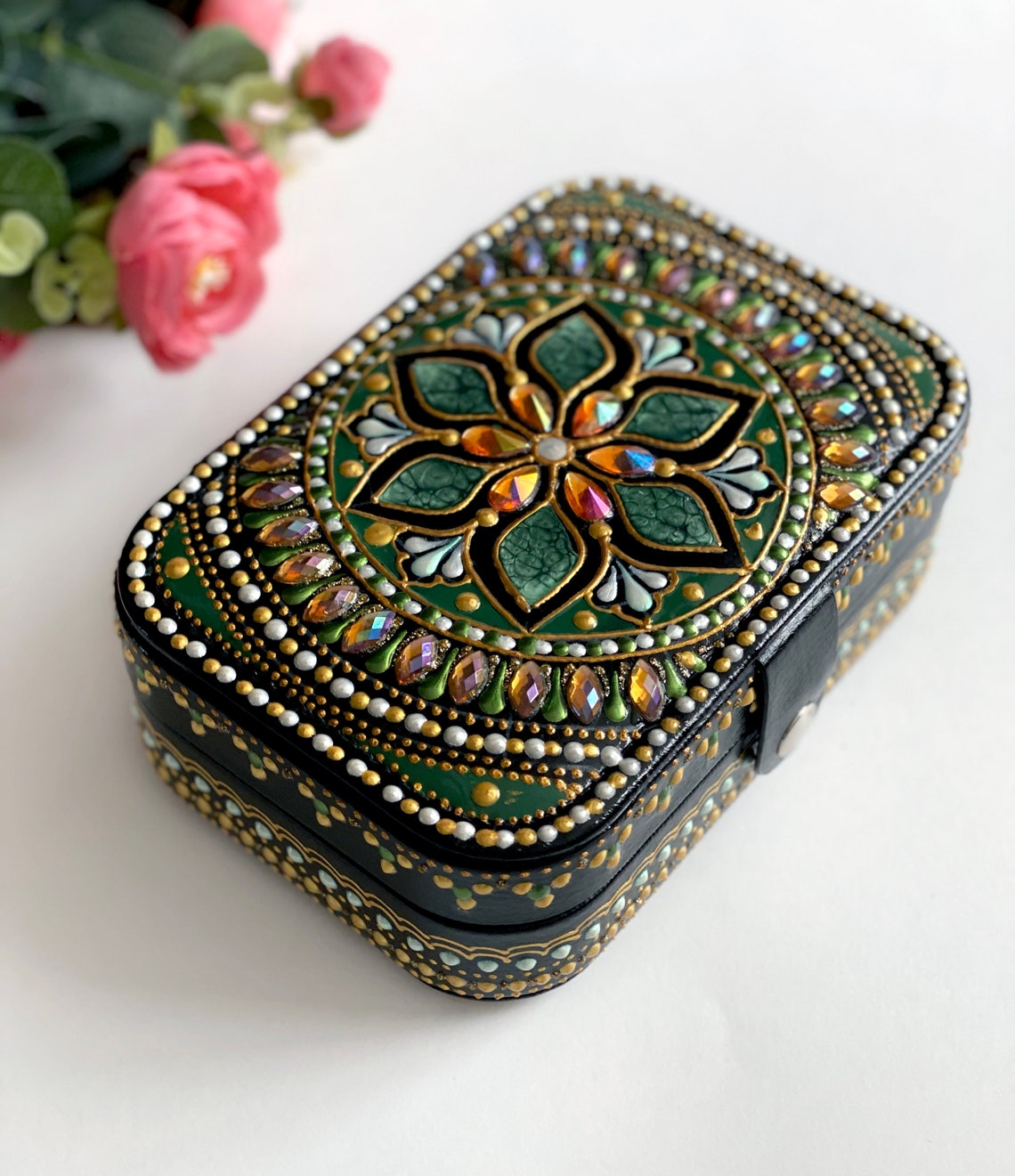 Jewelry Organizer Travel Jewelry Case Leather Jewelry Etsy