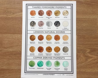 A3 Hand painted colour chart