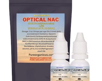 Optical NAC Cataracts Nac N-Acetylcarnosine 4.5% Eye Drops 15ml | NAC Eye Care Drops | Antioxidant Eye Support | 2 Pack Eye Solution