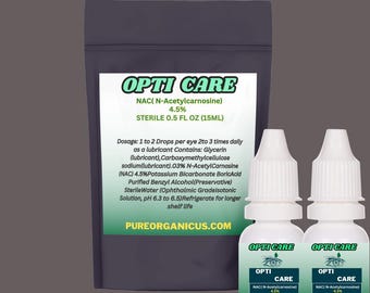 Opti Care NAC Cataracts Nac N-Acetylcarnosine 4.5% Eye Drops 15ml | NAC Eye Care Drops | Antioxidant Eye Support | 2 Pack Eye Solution