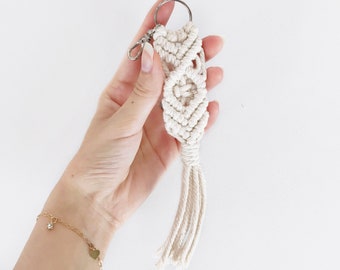 Macram keychain, accessory and boho bag jewelry