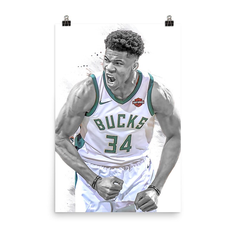 Giannis Antetokounmpo Bucks Poster Sport-Wand-Kunst | Etsy