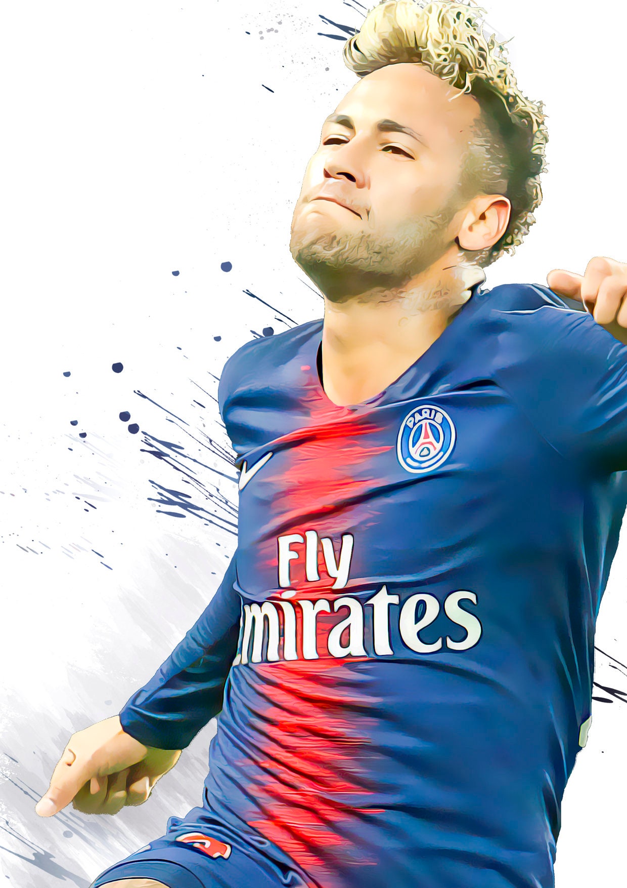 Neymar Jr Poster PSG París SaintGermain Sports Wall Art Etsy
