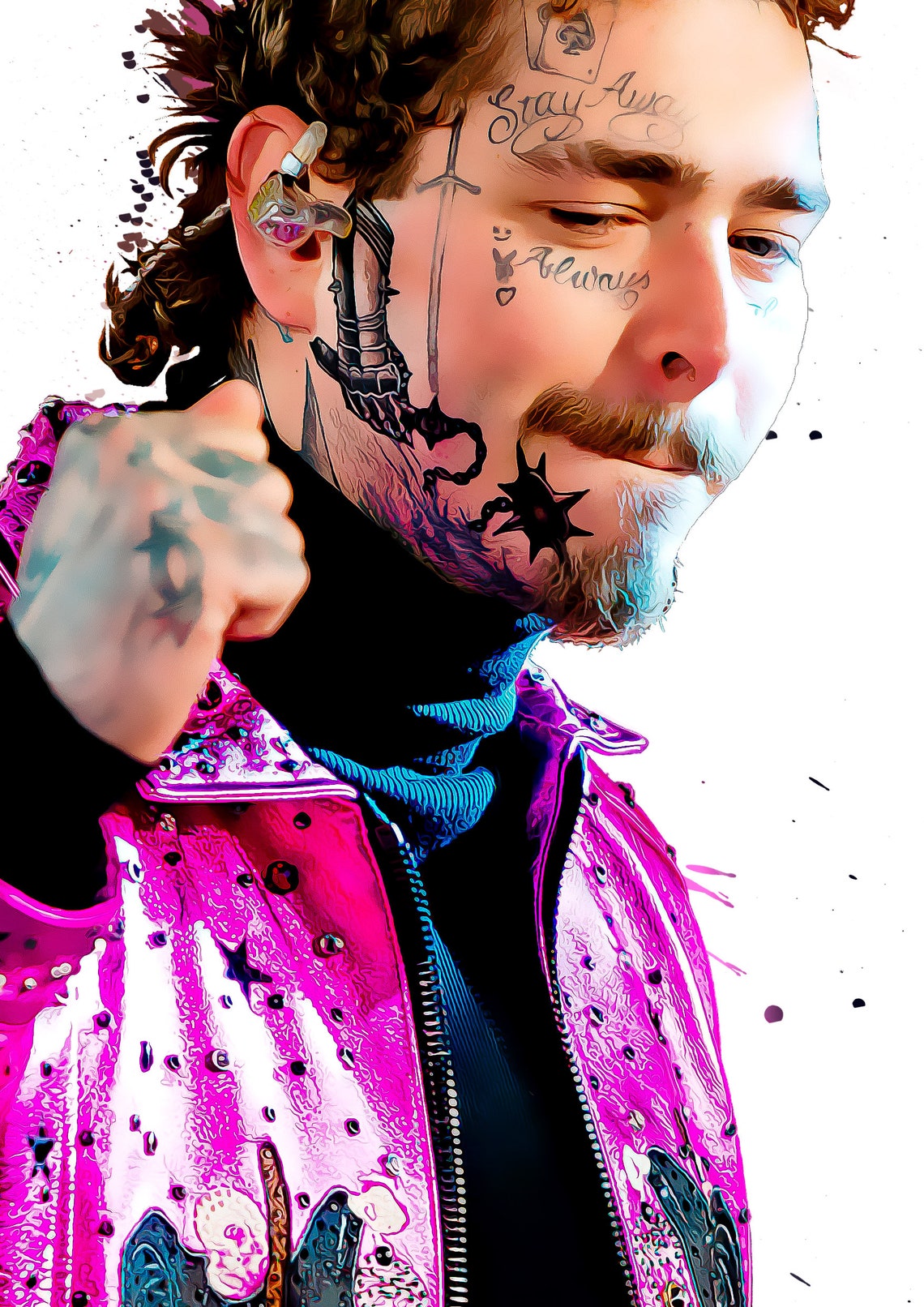 Post Malone Digital Download Printable Wall Art Dorm Decor Etsy