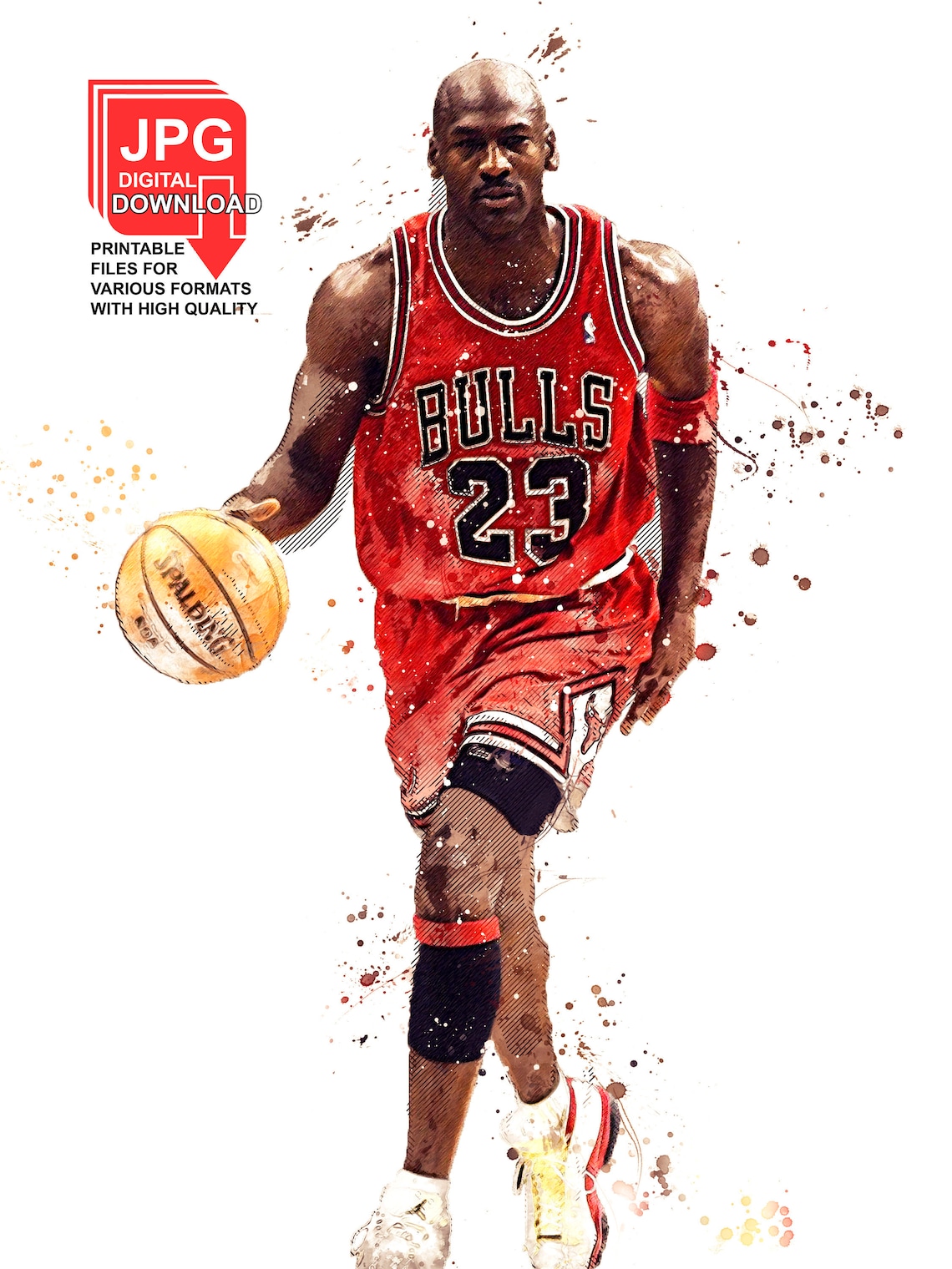 Michael Jordan Digital Download Printable Wall Art Dorm Decor | Etsy