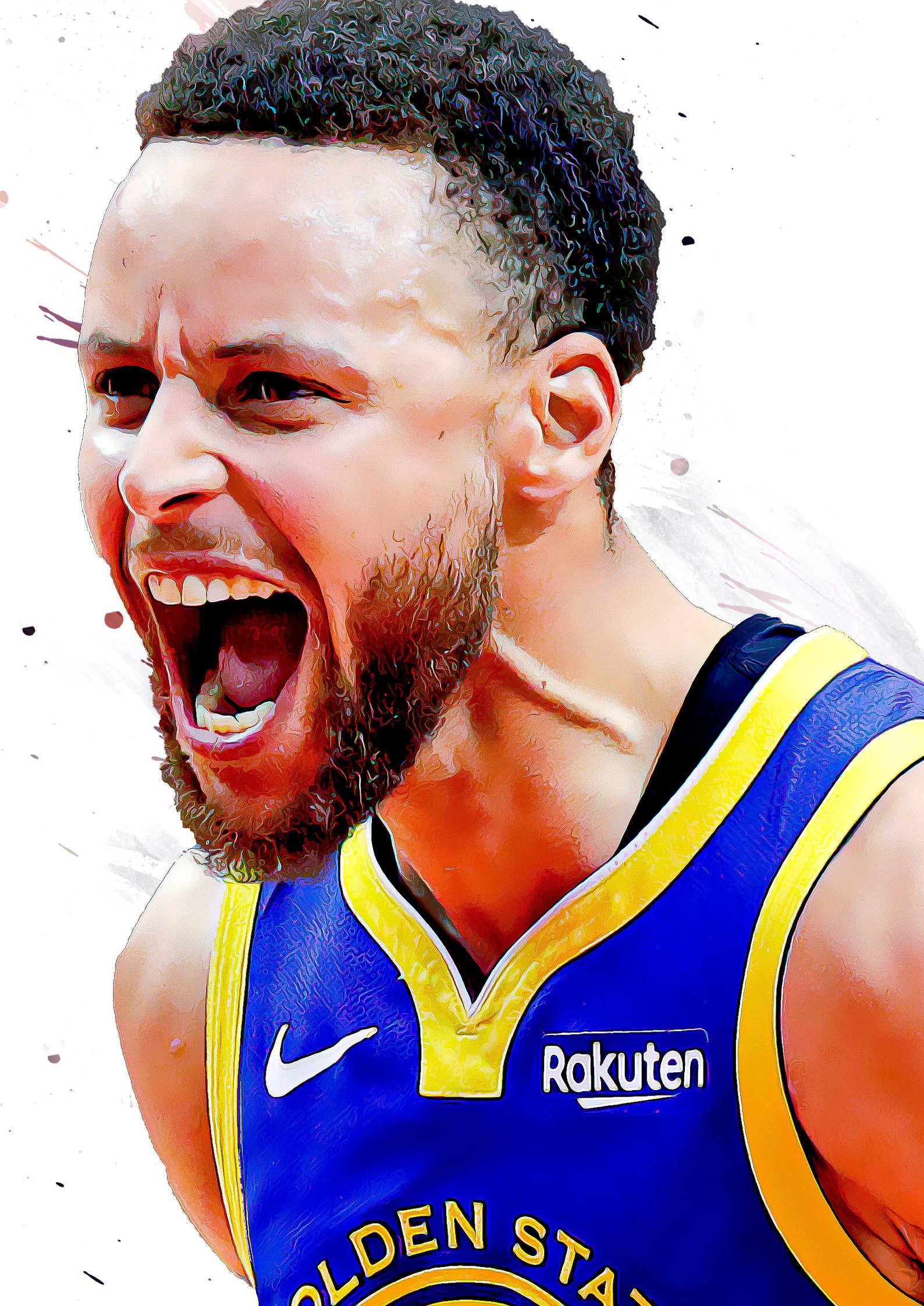 Stephen Curry Poster Golden State Warriors Poster Print Etsy