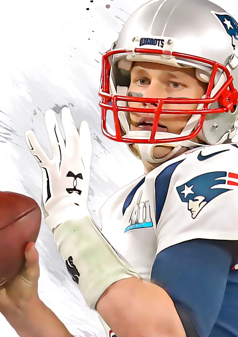 Tom Brady Poster New England Patriots Poster Print Framed | Etsy