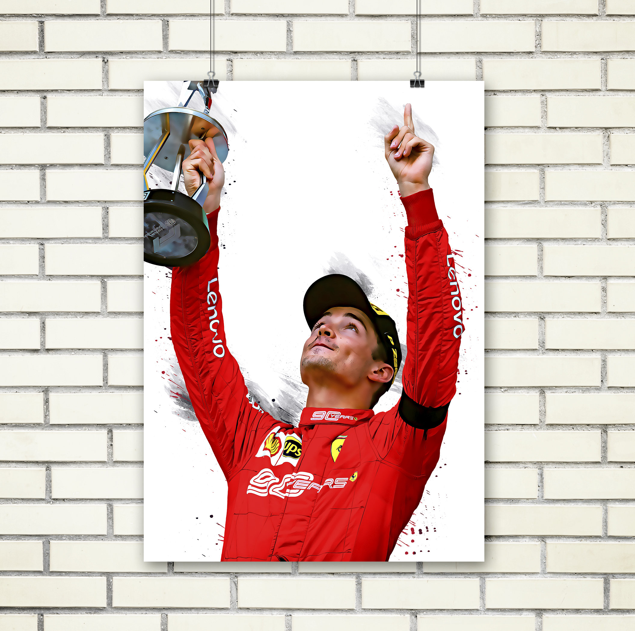 Charles Leclerc Poster Print Wall Art Kids Room Decor Etsy