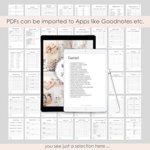 PLR Wedding Planner Wedding Seating Planner Bundle Canva templates MRR Master Resell Rights License 54 24 pages A4 & US Letter image 4