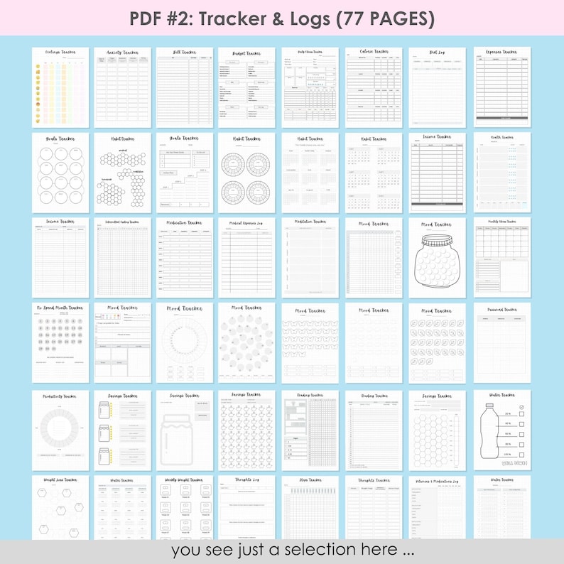 Premade Bullet Journal Dotted 220 Pages A4 Size Full Year Life Planning ...
