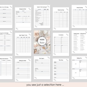 PLR Wedding Planner Wedding Seating Planner Bundle Canva templates MRR Master Resell Rights License 54 24 pages A4 & US Letter image 5