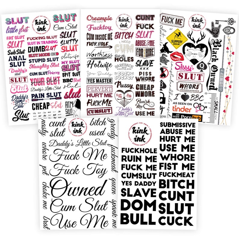 129 Kinky Temporary Tattoos By Kink Ink Adult Tattoos For Etsy 
