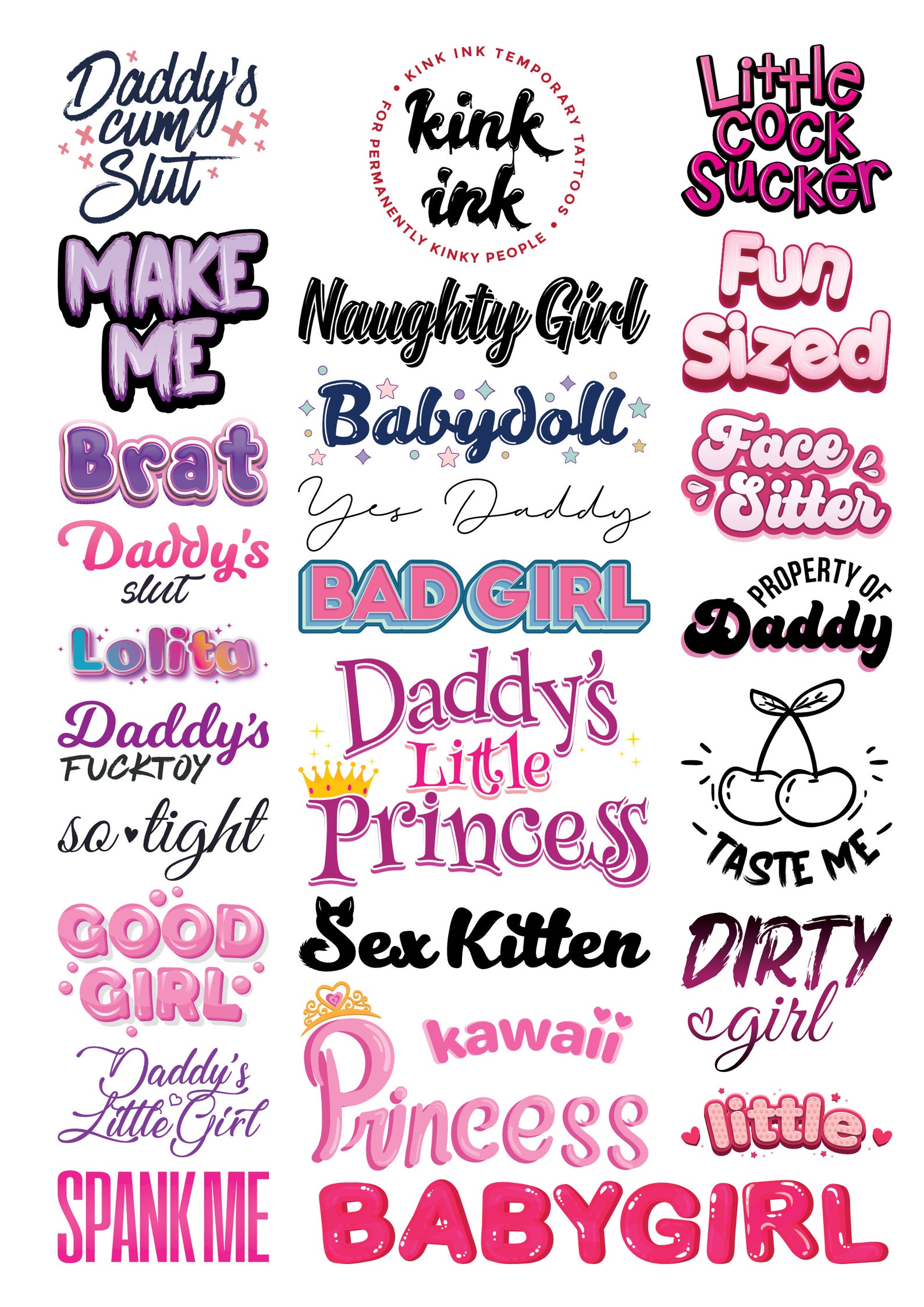 146 Kinky Adult Temporary Tattoos By Kink Ink Adult Tattoos Etsy 