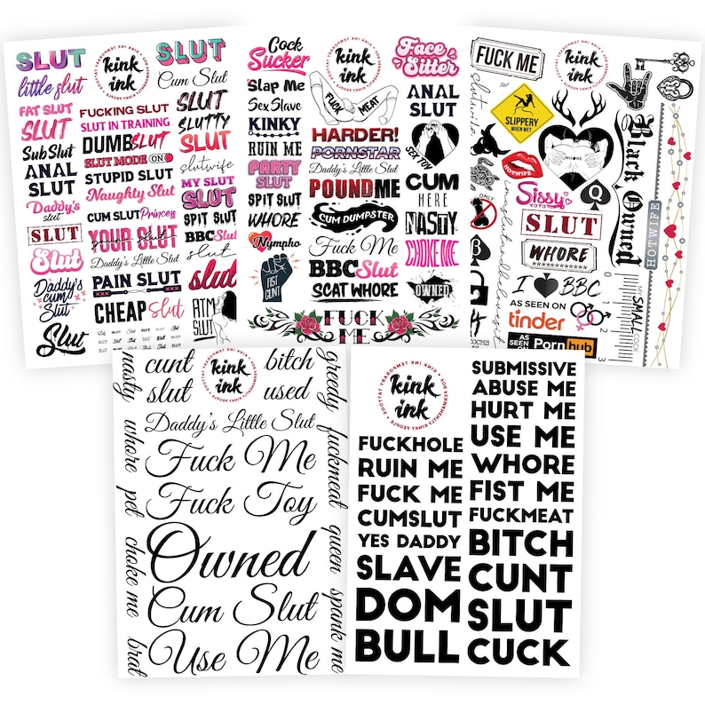 124 Kinky Adult Temporary Tattoos By Kink Ink Adult Tattoos Etsy 