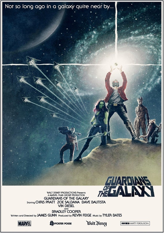 Gespierd Wig verkeer Guardian of the Galaxy Superheroes Star Wars Parody R Poster - Etsy